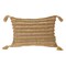 Nassau Collection Boho Rectangular Throw Pillow with Tassels - 20" - Brown